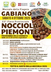 Gabiano, sabato la Fiera Mercato della Nocciola Piemonte